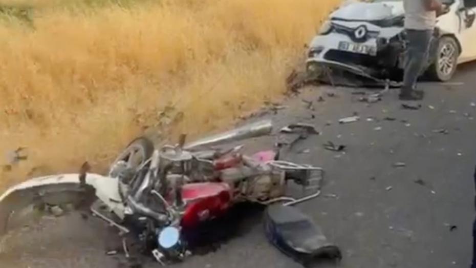 Otomobille Çarpışan Motosikletteki İki Kişi Yaşam Mücadelesini Kaybetti