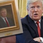 Trump’ın portresini sevmediğinde, küplere gitti! “Kasıtlı olarak boyanmış” dedi.